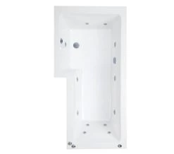 Joseph Miles Block L-Shaped Whirlpool Bath With Front Panel