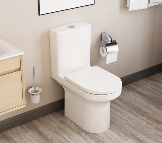 IMEX Alma 650mm Rimless Close Coupled White WC Pan With Cistern And Seat 1 IMEX Alma 650mm Rimless Close Coupled White WC Pan With Cistern And Seat