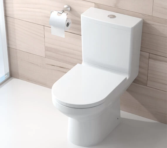 IMEX Alma 650mm Rimless Close Coupled White WC Pan With Cistern And Seat 10 IMEX Alma 650mm Rimless Close Coupled White WC Pan With Cistern And Seat - Image 10