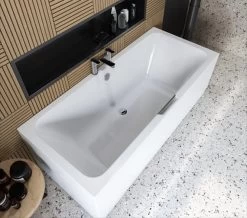 Joseph Miles Portland 5mm Acrylic Double Ended White Bath With Single Grip