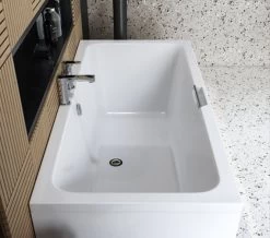 Joseph Miles Portland 5mm Acrylic Double Ended White Bath With Single Grip -Bathroom Supplie Shop M700 2022 4 19 10 22 10 433
