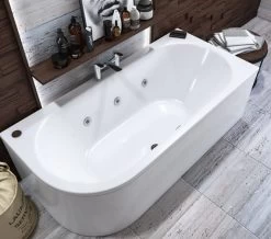 Joseph Miles Biscay Beauforte Reinforced Bath With 6 Jet Whirlpool 1700 X 800mm