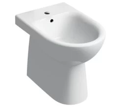 Geberit Selnova Floor-Standing Back-To-Wall White Bidet 530mm 1 Tap Hole