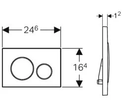 Geberit Sigma20 246 X 164mm Dual Flush Plate 18 Geberit Sigma20 246 X 164mm Dual Flush Plate -Bathroom Supplie Shop M700 2022 5 7 9 1 40 662