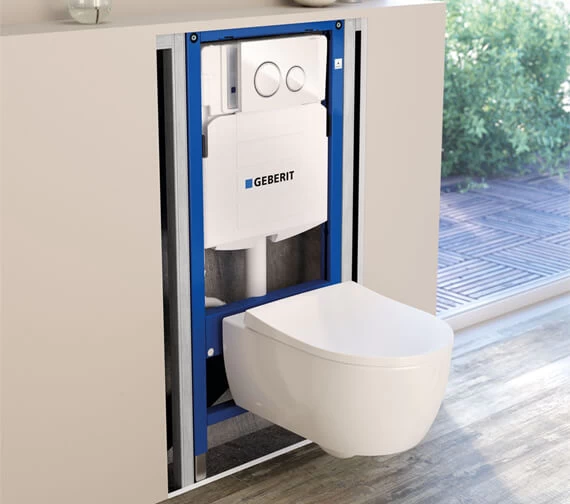 Geberit Duofix Wall Hung 980mm WC Frame Blue And Sigma Concealed Cistern 12cm 3 Geberit Duofix Wall Hung 980mm WC Frame Blue And Sigma Concealed Cistern 12cm - Image 3