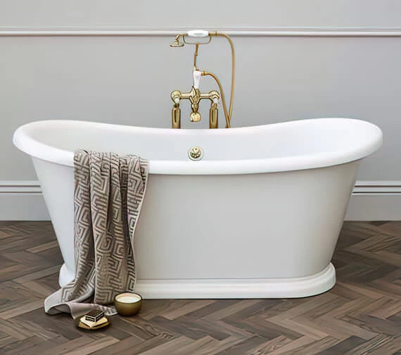 Burlington Admiral 1650 X 710mm White Freestanding Soaking Bath 4 Burlington Admiral 1650 X 710mm White Freestanding Soaking Bath - Image 4