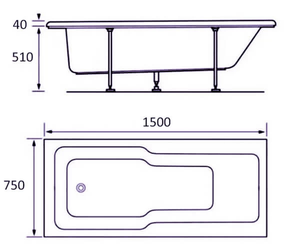 Trojan Evolve Rectangular Encapsulated Shower Bath White 2 Trojan Evolve Rectangular Encapsulated Shower Bath White - Image 2