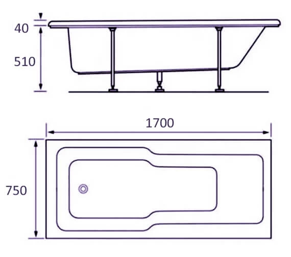 Trojan Evolve Rectangular Encapsulated Shower Bath White 4 Trojan Evolve Rectangular Encapsulated Shower Bath White - Image 4