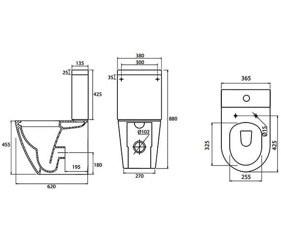 Tavistock Orbit Fully Enclosed Comfort Height Close Coupled WC With Cistern And Seat 3 Tavistock Orbit Fully Enclosed Comfort Height Close Coupled WC With Cistern And Seat - Image 3