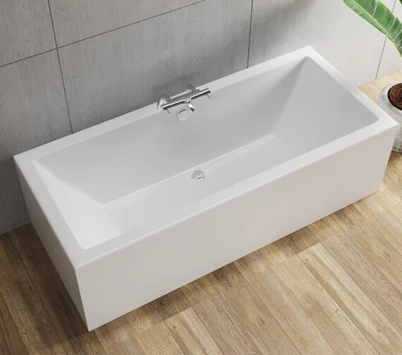 RAK Evolution Double Ended 1750mm X 750mm Easyflow Acrylic Bath White 1 RAK Evolution Double Ended 1750mm X 750mm Easyflow Acrylic Bath White