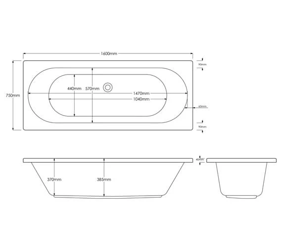 Trojan Cascade Double Ended Encapsulated Baseboard Bath White 5 Trojan Cascade Double Ended Encapsulated Baseboard Bath White - Image 5