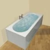 Trojan Cascade Double Ended Encapsulated Baseboard Bath White