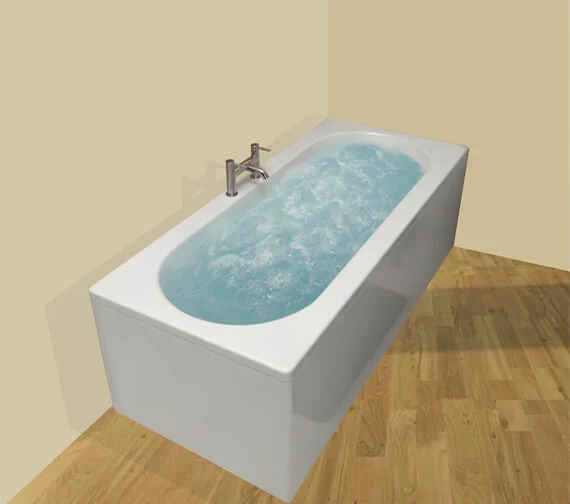 Trojan Cascade Double Ended Encapsulated Baseboard Bath White 1 Trojan Cascade Double Ended Encapsulated Baseboard Bath White
