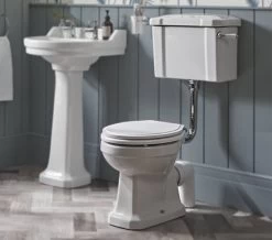 Tavistock Vitoria White WC Pan 438mm With Low Level Cistern