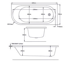 Trojan J Shape Single Ended Encapsulated Bath White -Bathroom Supplie Shop M700 2022 7 6 13 43 47 882