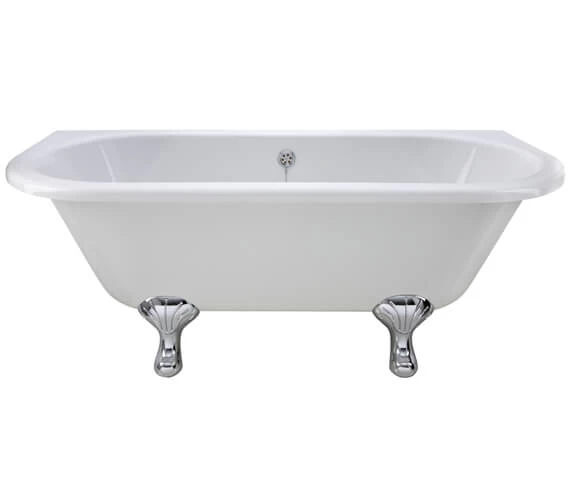Hudson Reed Kenton 1700 X 750mm Back-To-Wall Freestanding White Acrylic Bath With Legs 2 Hudson Reed Kenton 1700 X 750mm Back-To-Wall Freestanding White Acrylic Bath With Legs - Image 2