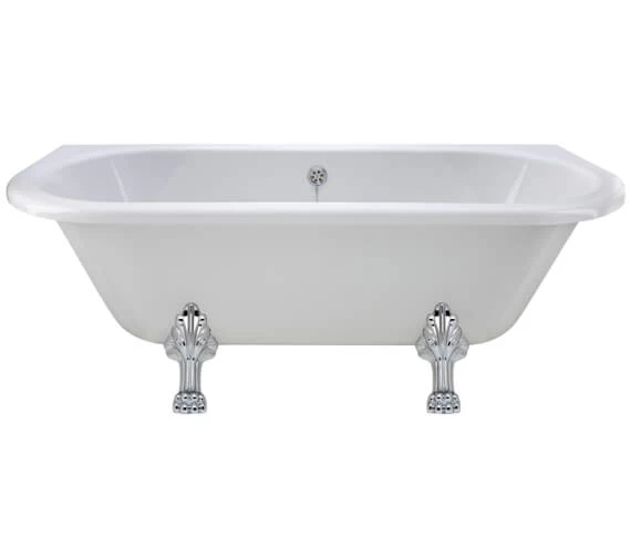 Hudson Reed Kenton 1700 X 750mm Back-To-Wall Freestanding White Acrylic Bath With Legs 4 Hudson Reed Kenton 1700 X 750mm Back-To-Wall Freestanding White Acrylic Bath With Legs - Image 4