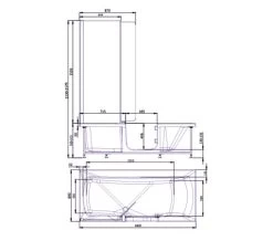 Trojan Style Easy Access Shower Bath With Bath Screen And Twin Waste -Bathroom Supplie Shop M700 2022 7 8 13 33 47 549