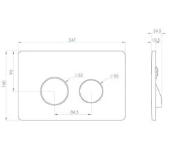 Saneux Flushe 2.0 Round Flush Plate -Bathroom Supplie Shop M700 2022 8 20 8 3 11 374