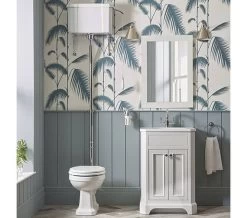 Tavistock Vitoria White 438mm WC Pan With High Level Cistern