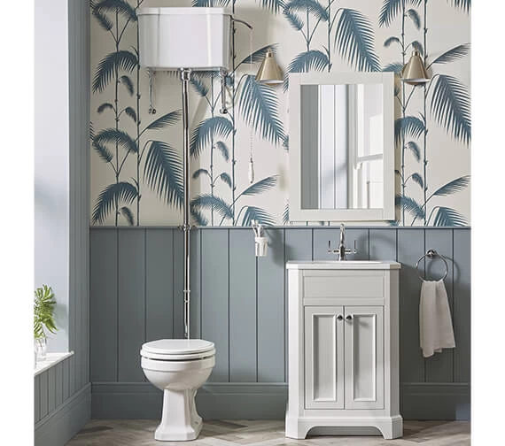 Tavistock Vitoria White 438mm WC Pan With High Level Cistern 1 Tavistock Vitoria White 438mm WC Pan With High Level Cistern