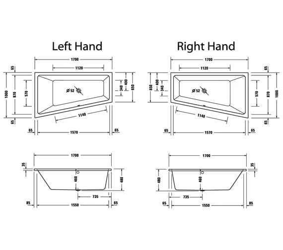 Duravit No.1 1700 X 1000mm Trapezoidal Corner Bath With Backrest Slope 2 Duravit No.1 1700 X 1000mm Trapezoidal Corner Bath With Backrest Slope - Image 2