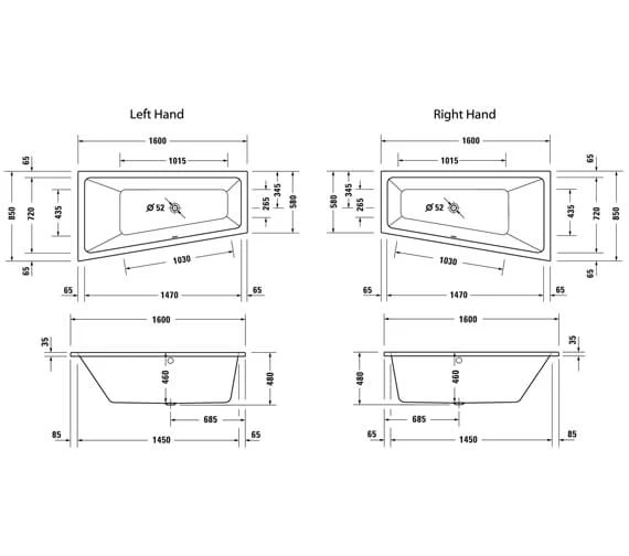 Duravit No.1 1600 X 850mm Trapezoidal Corner Bath With Backrest Slope 2 Duravit No.1 1600 X 850mm Trapezoidal Corner Bath With Backrest Slope - Image 2
