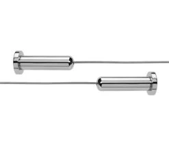 Croydex Wireline Non-Hinged Chrome Shower Curtain Rail