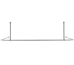 Croydex Premier U-Shaped Chrome Shower Curtain Rod