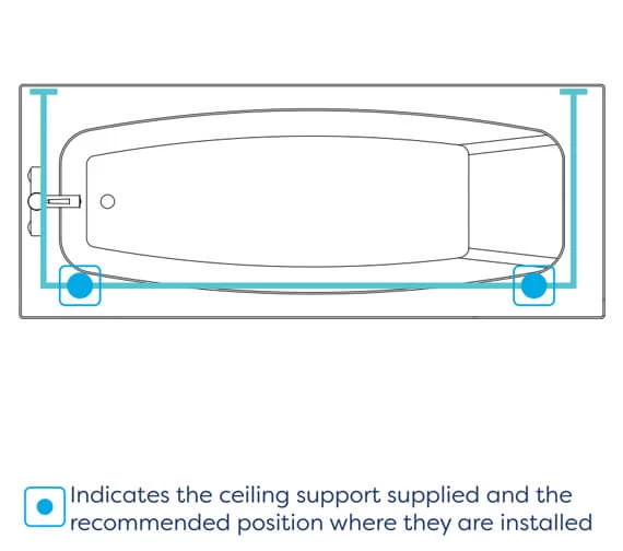Croydex Premier U-Shaped Chrome Shower Curtain Rod 5 Croydex Premier U-Shaped Chrome Shower Curtain Rod - Image 5
