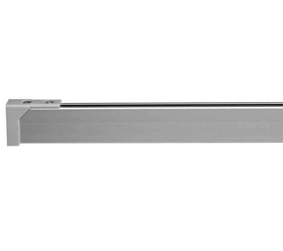 Croydex Professional Profile 400 Standard L Shaped Silver Shower Rail 1 Croydex Professional Profile 400 Standard L Shaped Silver Shower Rail