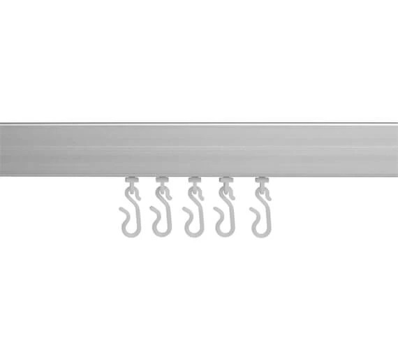 Croydex Professional Profile 400 Standard L Shaped Silver Shower Rail 2 Croydex Professional Profile 400 Standard L Shaped Silver Shower Rail - Image 2