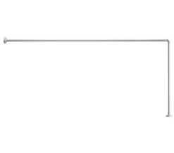 Croydex L Shape Telescopic Curtain Rail Rod