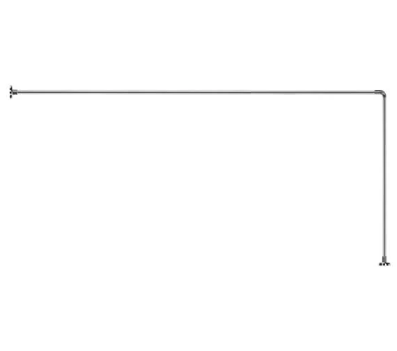 Croydex L Shape Telescopic Curtain Rail Rod 5 Croydex L Shape Telescopic Curtain Rail Rod - Image 5