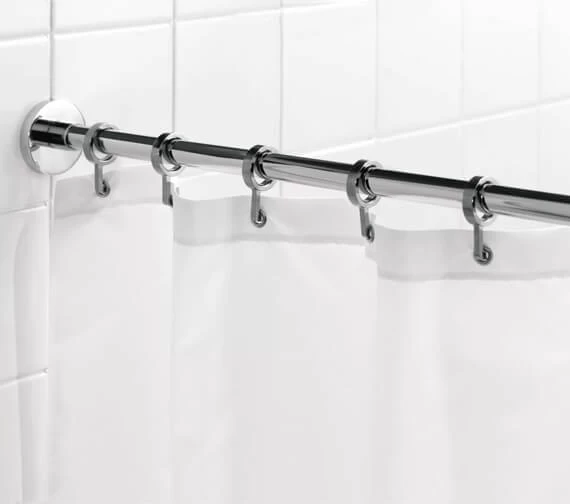 Croydex Luxury Shower Curtain Rail Rod 1 Croydex Luxury Shower Curtain Rail Rod