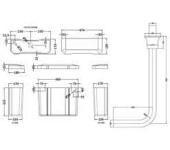 Hudson Reed Richmond Low Level WC Pan With Cistern And Flush Pipe Kit -Bathroom Supplie Shop M700 2022 9 9 7 56 17 80