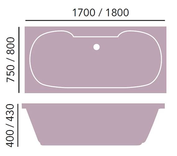 Heritage Dorchester 1800 X 800mm Acrylic Double-Ended Fitted Bath 2 Heritage Dorchester 1800 X 800mm Acrylic Double-Ended Fitted Bath - Image 2