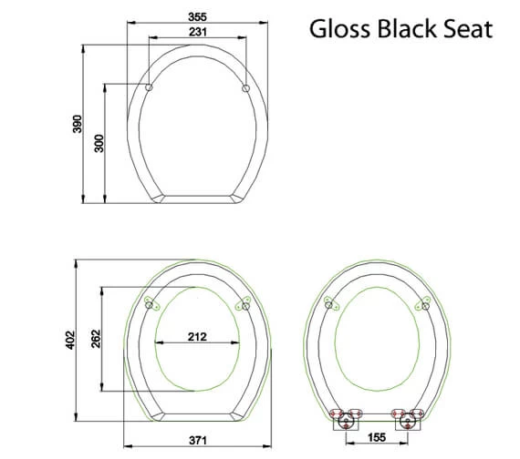 Burlington Carbamide WC Seat With Chrome Hinge 5 Burlington Carbamide WC Seat With Chrome Hinge - Image 5