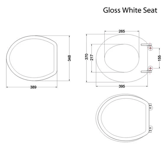 Burlington Carbamide WC Seat With Chrome Hinge 2 Burlington Carbamide WC Seat With Chrome Hinge - Image 2