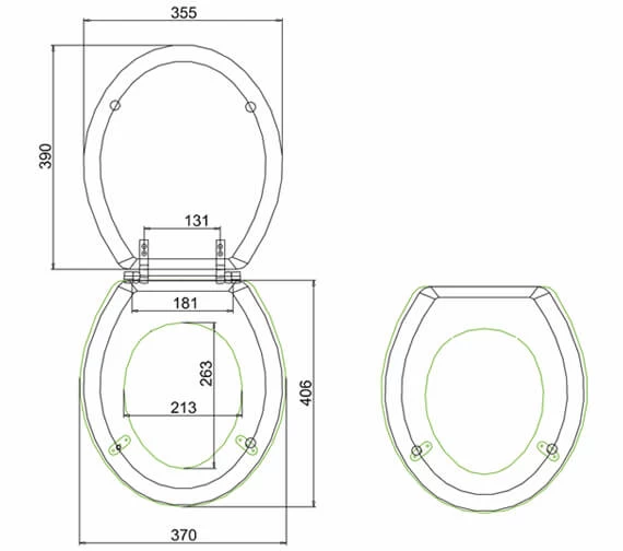 Burlington Standard Wooden Toilet Seat 2 Burlington Standard Wooden Toilet Seat - Image 2