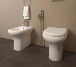 RAK Compact Back-To-Wall White WC Pan With Soft Close Seat Urea