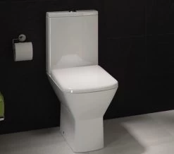 RAK Summit Close Coupled White WC With Soft-Close Seat - 650mm Projection