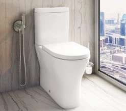 RAK Resort Maxi Close Coupled Fully Back To Wall Rimless Toilet WC Pack