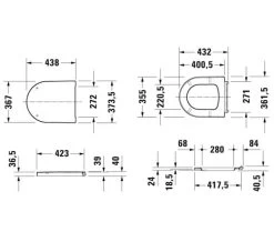 Duravit Me-By-Starck 367mm X 438mm Toilet Seat And Cover -Bathroom Supplie Shop M700 2023 3 17 13 55 9 613