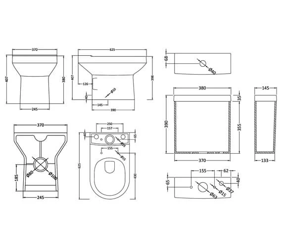 Nuie Harmony Semi Flush To Wall Pan And Cistern 3 Nuie Harmony Semi Flush To Wall Pan And Cistern - Image 3