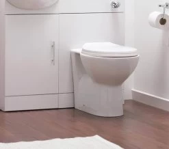 Nuie Melbourne 355 X 520mm Back-To-Wall White WC Pan