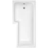 Nuie Square L-Shaped Shower Bath