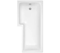 Nuie Square L-Shaped Shower Bath