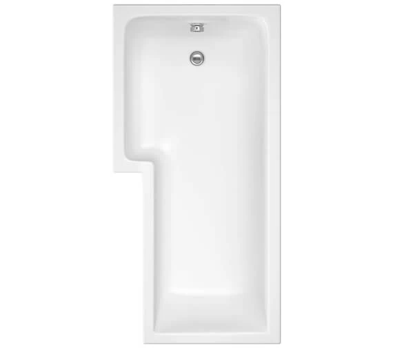 Nuie Square L-Shaped Shower Bath 1 Nuie Square L-Shaped Shower Bath
