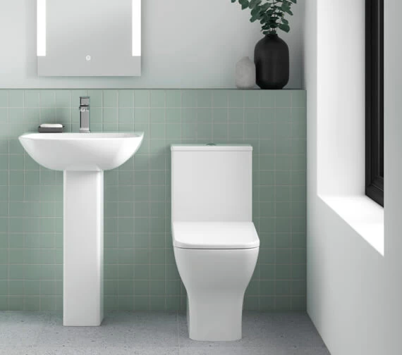Nuie Ava 375 X 610mm Closed Coupled Rimless White Pan With Cistern And Seat 4 Nuie Ava 375 X 610mm Closed Coupled Rimless White Pan With Cistern And Seat - Image 4